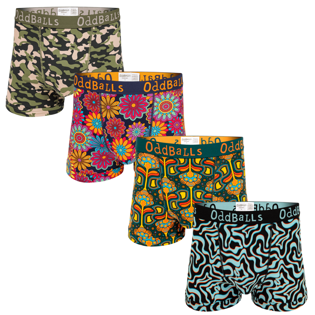 Fusion Bundle – Mens Boxer Shorts 4 Pack Bundle by OddBalls