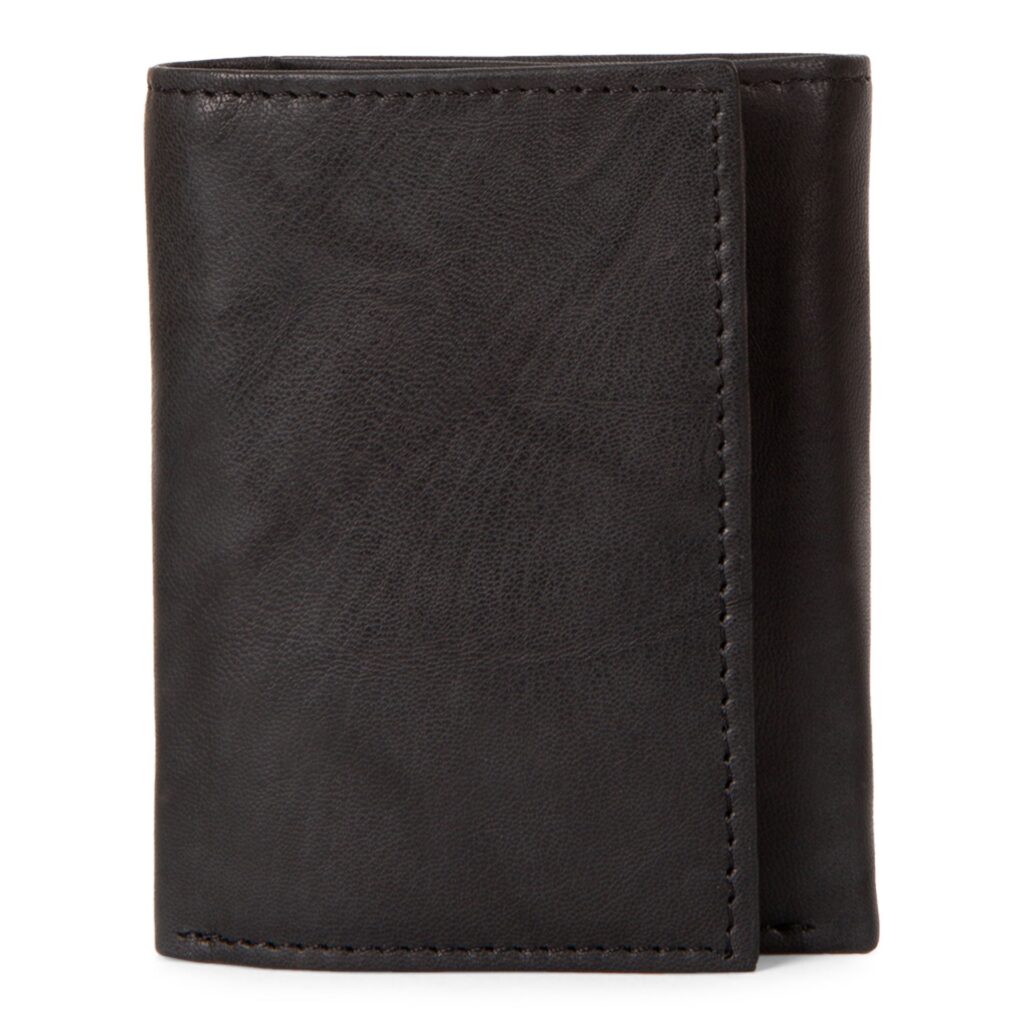 Leather RFID Trifold Wallet with centre wing by Tracker