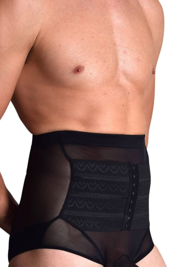BfM Mens High Waist Pouch Corset Brief Tummy Control Underwear by Bodywear for Men