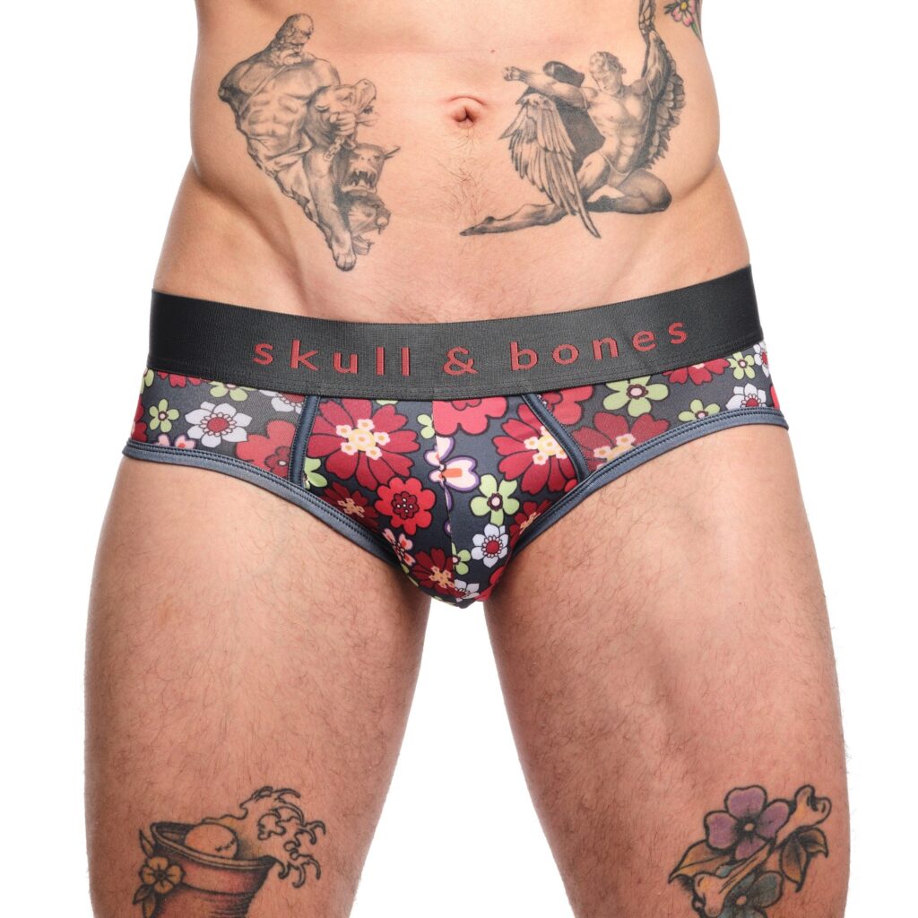 Retro Floral Brief by skullandbonesny