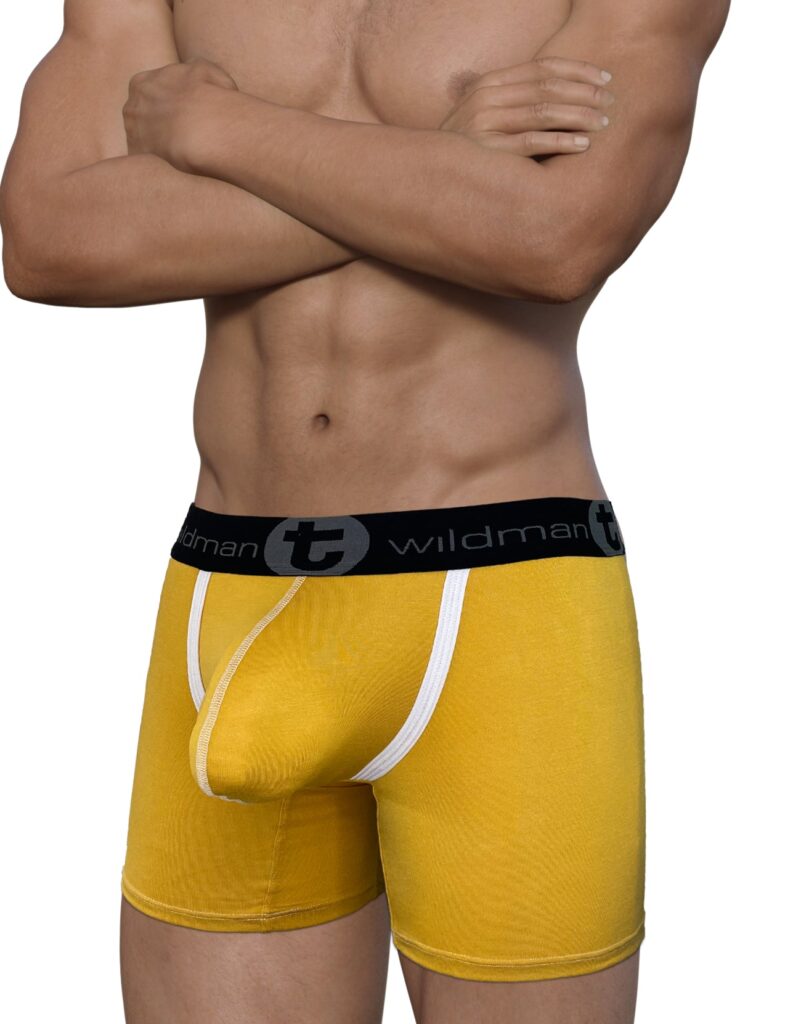 WildmanT Modal Big Boy Pouch 5″ Inseam Boxer Brief Gold by WildmanT