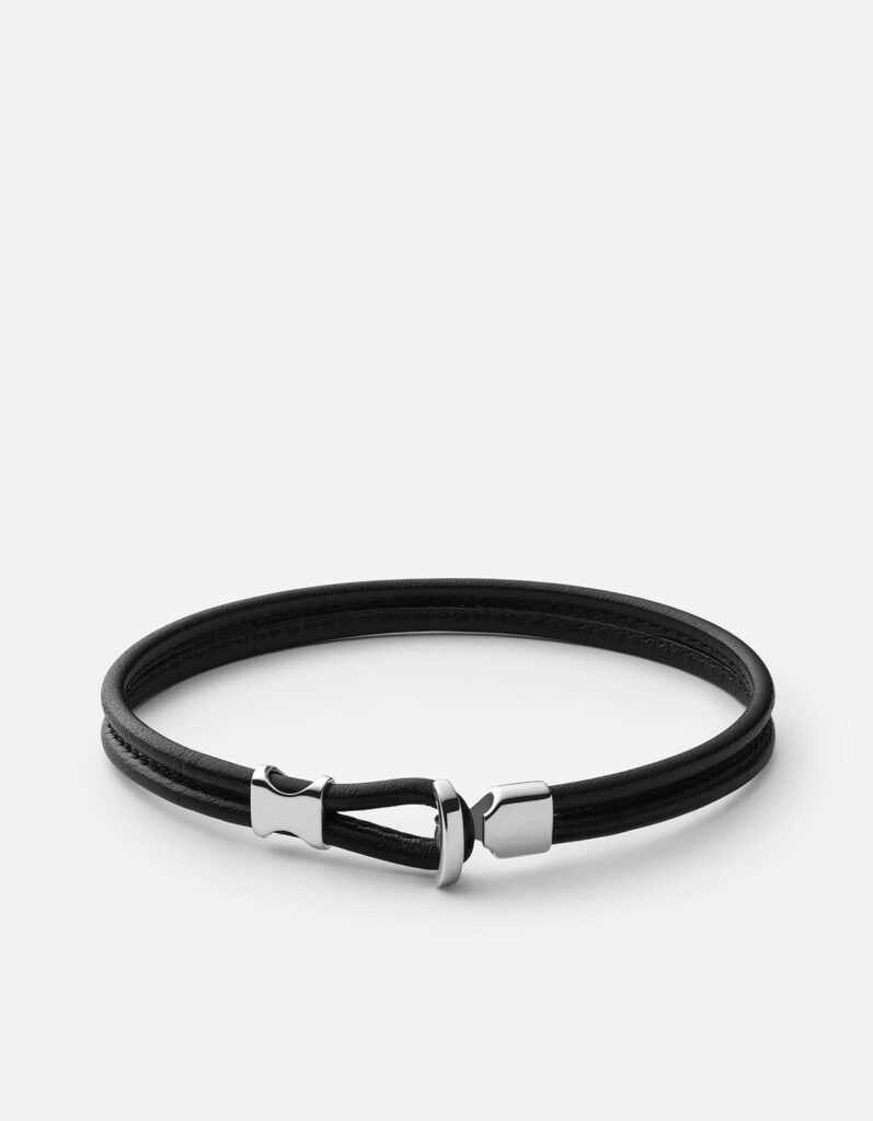 Orson Loop Leather Bracelet, Sterling Silver by Miansai