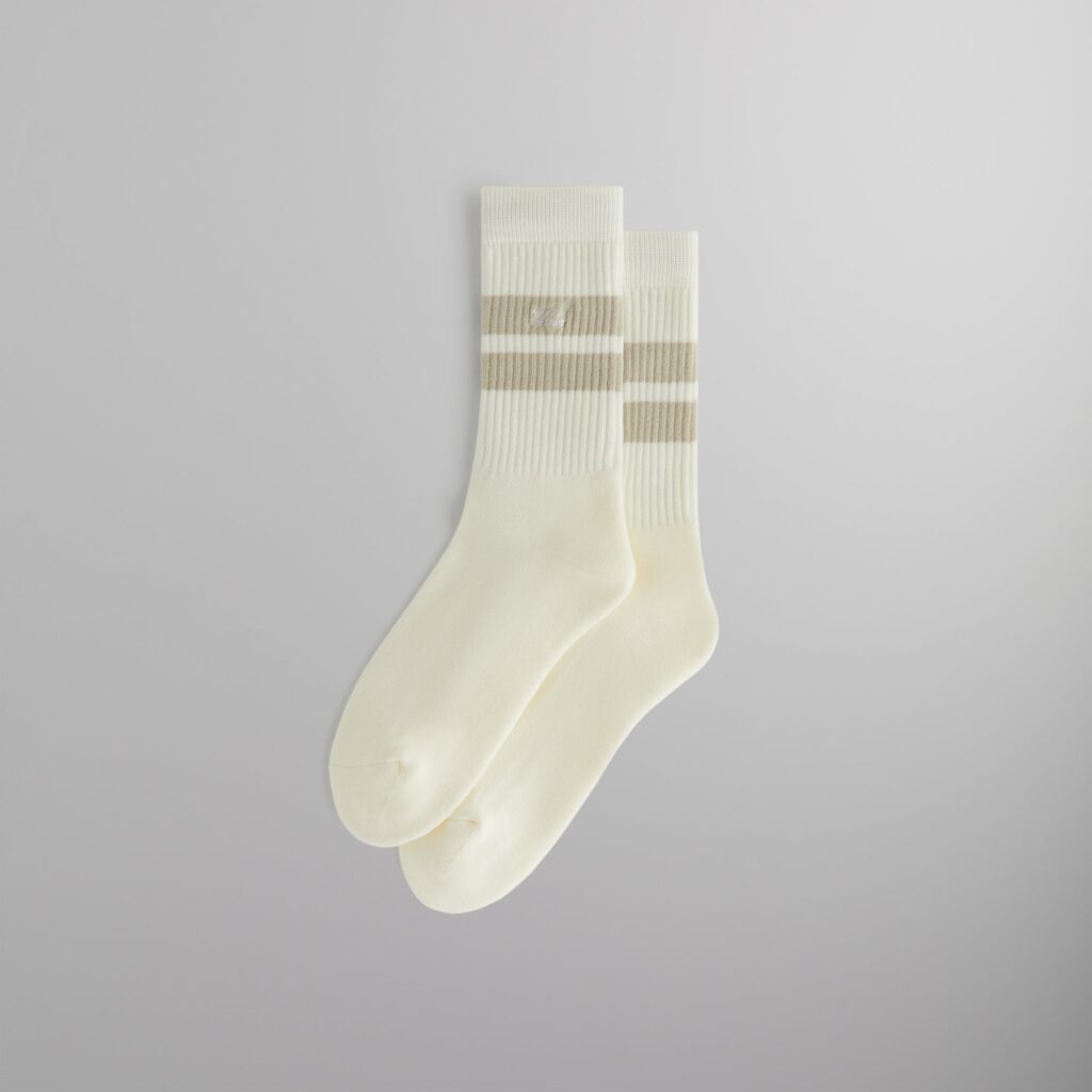 Kith Double Stripe Script Embroidered Cotton Crew Socks – Hallow by Kith