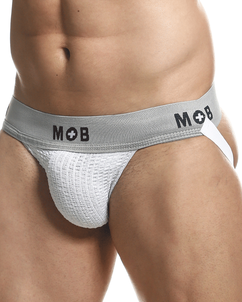Malebasics Mbl107 Classic Fetish Jock 3 Inches Jockstrap White by Malebasics