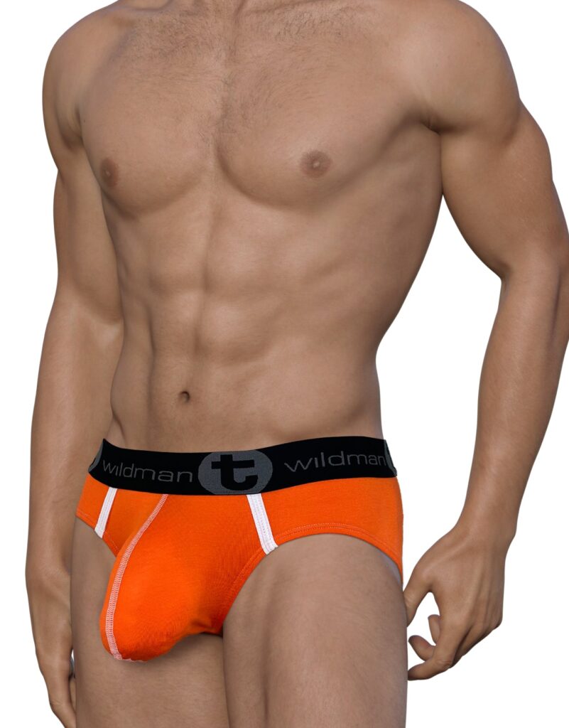 WildmanT Modal Big Boy Pouch Brief Orange by WildmanT