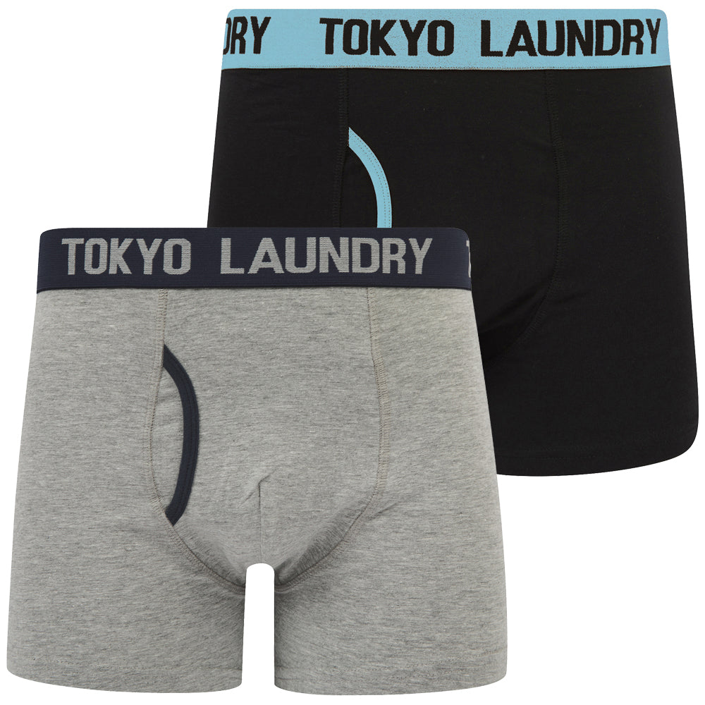 Wilton Boxer Shorts Set in Blue Bell / Sky Captain Navy – Tokyo Laundry by Tokyo Laundry