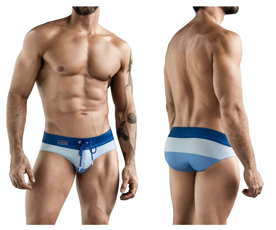 Clever Wave Swim Briefs Color Blue by Clever