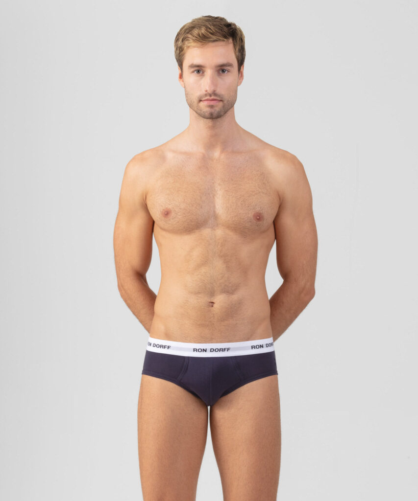 RON DORFF Y-Front Briefs: Navy by Ron Dorff