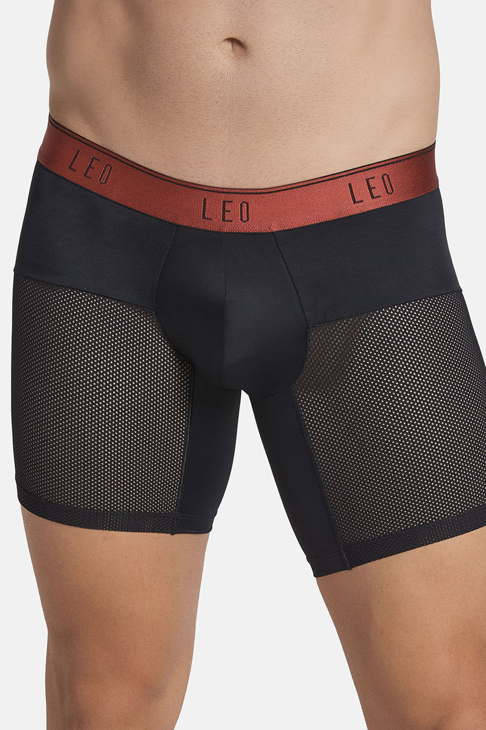 Leonisa High-tech Mesh Boxer Brief With Ergonomic Pouch by Leonisa