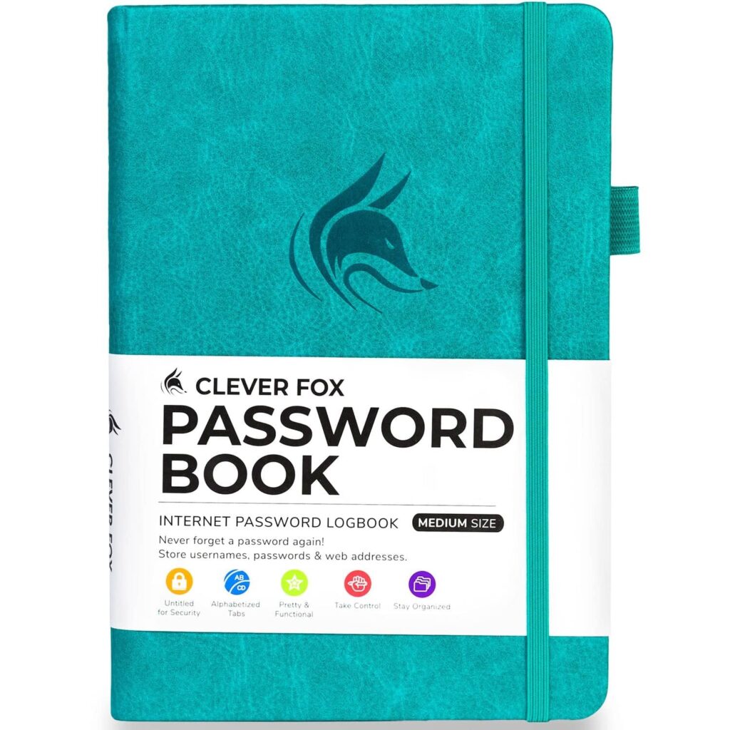 Password Book – Never Forget Your Passwords Again by Clever Fox®