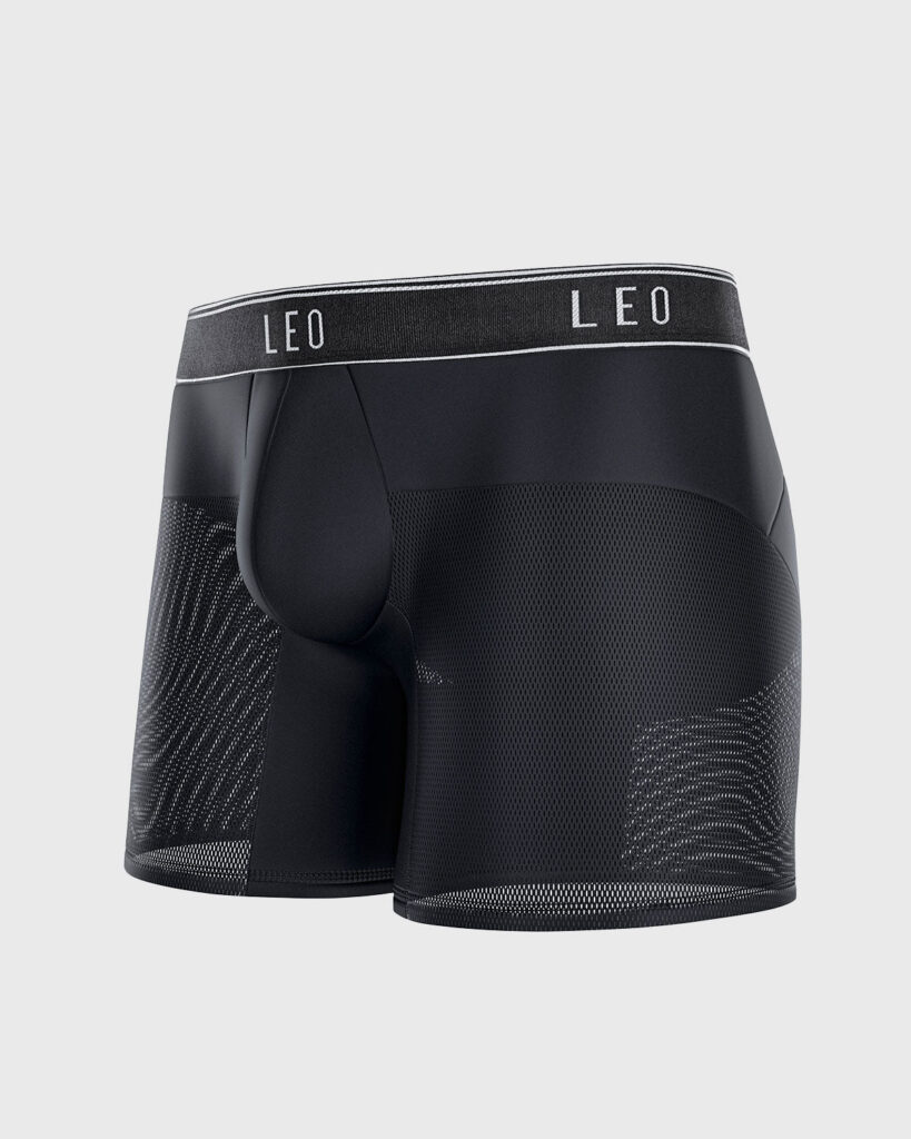 High-Tech Mesh Boxer Brief with Ergonomic Pouch by Leo