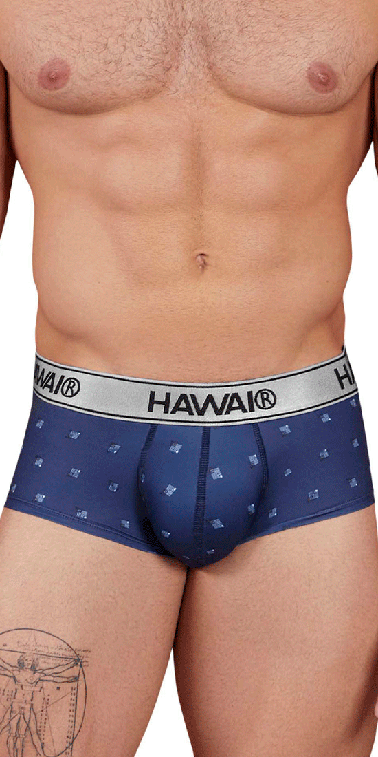 Hawai 42480 Printed Microfiber Briefs Blue by Hawai