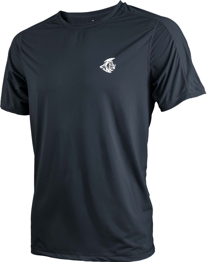 Nylon Short Sleeve Athletic Shirt 1pk Black by L&C