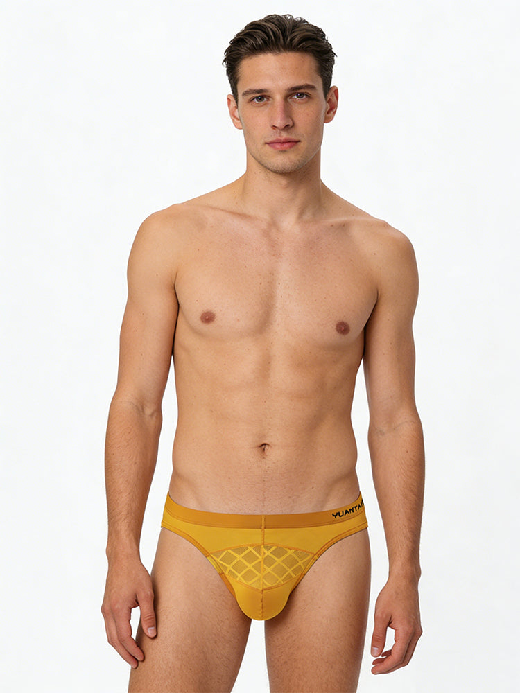 3 Pack Men’s Cooling Airflow Sexy Shape-Retaining Stretch Fit Briefs by MR SAKER