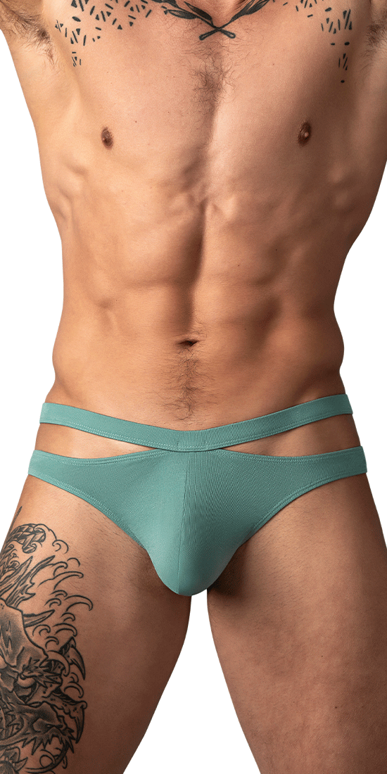 Male Power 237-308 Eco Cozy Cutout Thong Green by Male power
